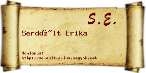 Serdült Erika névjegykártya